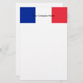 Stationery mit der Flagge Frankreichs Briefpapier (Vorne/Hinten)