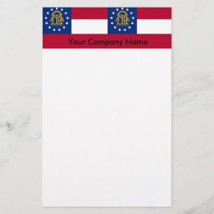 Stationery mit der Flagge Georgiens Briefpapier