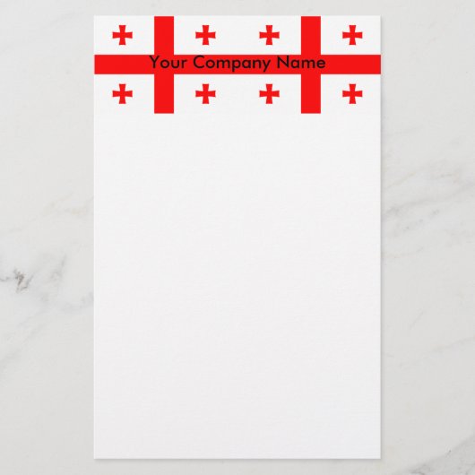 Stationery mit der Flagge Georgiens Briefpapier (Vorderseite)