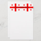Stationery mit der Flagge Georgiens Briefpapier (Vorne/Hinten)