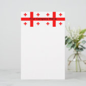 Stationery mit der Flagge Georgiens Briefpapier (Stehend Vorderseite)