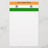 Stationery mit der Flagge Indiens Briefpapier (Vorderseite)