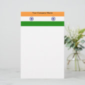 Stationery mit der Flagge Indiens Briefpapier (Stehend Vorderseite)