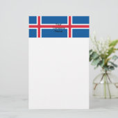 Stationery mit der Flagge Islands Briefpapier (Stehend Vorderseite)