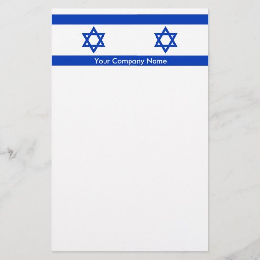 Stationery mit der Flagge Israels Briefpapier (Vorderseite)
