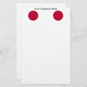 Stationery mit der Flagge Japans Briefpapier (Vorne/Hinten)