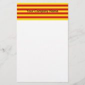 Stationery mit der Flagge Kataloniens Briefpapier (Vorderseite)