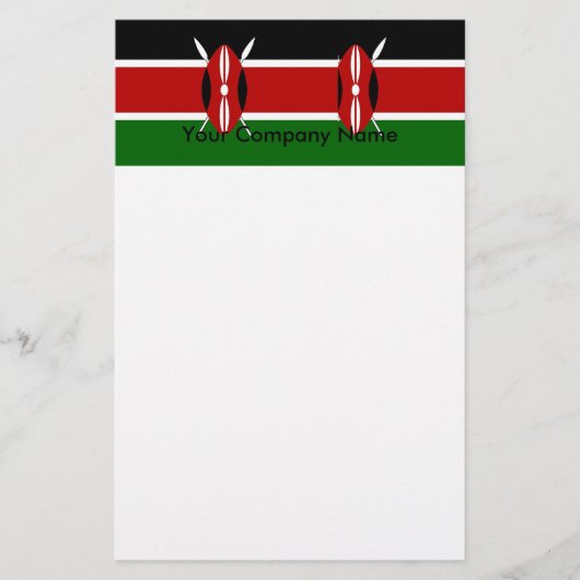 Stationery mit der Flagge Kenias Briefpapier (Vorderseite)