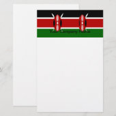 Stationery mit der Flagge Kenias Briefpapier (Vorne/Hinten)