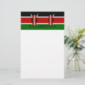 Stationery mit der Flagge Kenias Briefpapier (Stehend Vorderseite)