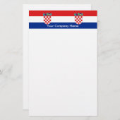 Stationery mit der Flagge Kroatiens Briefpapier (Vorne/Hinten)