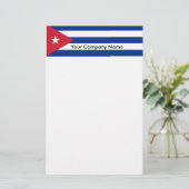 Stationery mit der Flagge Kubas Briefpapier (Stehend Vorderseite)