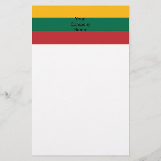 Stationery mit der Flagge Litauens Briefpapier (Vorderseite)