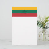 Stationery mit der Flagge Litauens Briefpapier (Stehend Vorderseite)