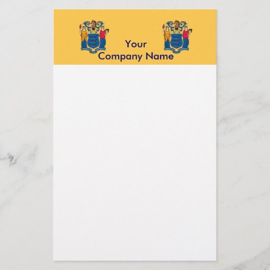 Stationery mit der Flagge New Jersey Briefpapier (Vorderseite)