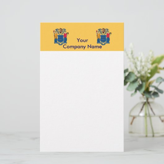 Stationery mit der Flagge New Jersey Briefpapier (Stehend Vorderseite)