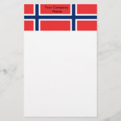 Stationery mit der Flagge Norwegens Briefpapier (Vorderseite)