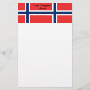 Stationery mit der Flagge Norwegens Briefpapier