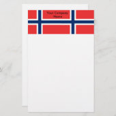Stationery mit der Flagge Norwegens Briefpapier (Vorne/Hinten)