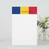 Stationery mit der Flagge Rumäniens Briefpapier (Stehend Vorderseite)