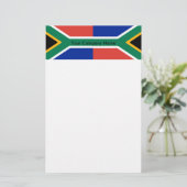 Stationery mit der Flagge Südafrikas Briefpapier (Stehend Vorderseite)