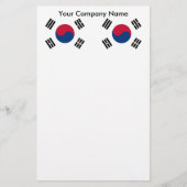 Stationery mit der Flagge Südkoreas Briefpapier (Vorderseite)