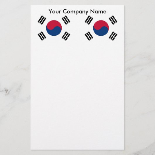 Stationery mit der Flagge Südkoreas Briefpapier (Vorderseite)