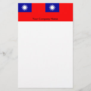 Stationery mit der Flagge Taiwans Briefpapier