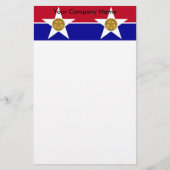 Stationery mit der Flagge von Dallas, USA Briefpapier (Vorderseite)