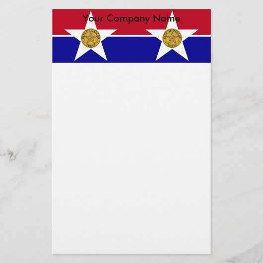 Stationery mit der Flagge von Dallas, USA Briefpapier (Vorderseite)