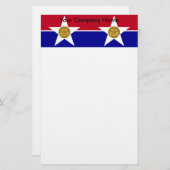 Stationery mit der Flagge von Dallas, USA Briefpapier (Vorne/Hinten)