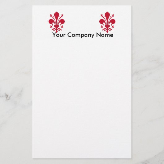 Stationery mit der Flagge von Florenz, Italien Briefpapier (Vorderseite)