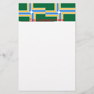 Stationery mit der Flagge von Portland, Oregon Briefpapier