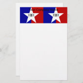 Stationery mit der Flagge von San Antonio City, US Briefpapier (Vorne/Hinten)