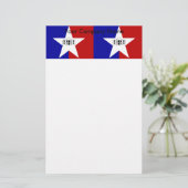 Stationery mit der Flagge von San Antonio City, US Briefpapier (Stehend Vorderseite)
