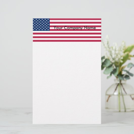 Stationery mit der Flagge von USA Briefpapier (Stehend Vorderseite)