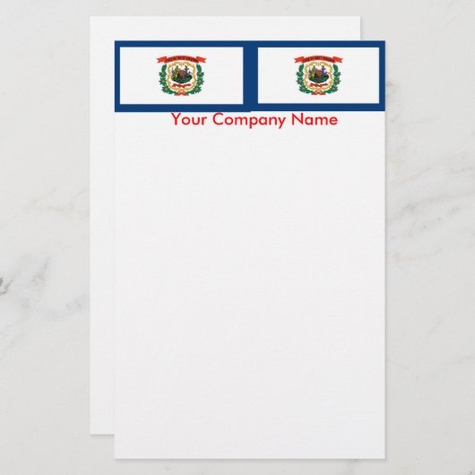 Stationery mit der Flagge von West Virginia Briefpapier (Vorne/Hinten)