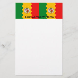 Stationery mit Flag Los Angeles, Kalifornien Briefpapier