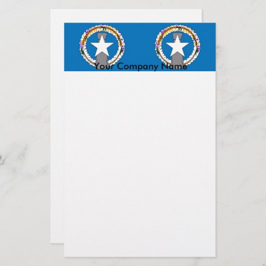 Stationery mit Flagge auf den nördlichen Mariana-I Briefpapier (Vorne/Hinten)