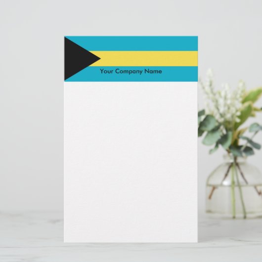 Stationery mit Flagge der Bahamas Briefpapier (Stehend Vorderseite)