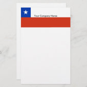 Stationery mit Flagge des Chilen Briefpapier (Vorne/Hinten)