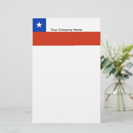 Stationery mit Flagge des Chilen Briefpapier (Stehend Vorderseite)