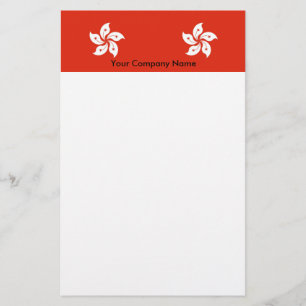 Stationery mit Flagge Hongkongs, China Briefpapier