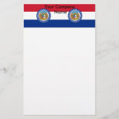 Stationery mit Flagge in Missouri Briefpapier (Vorderseite)