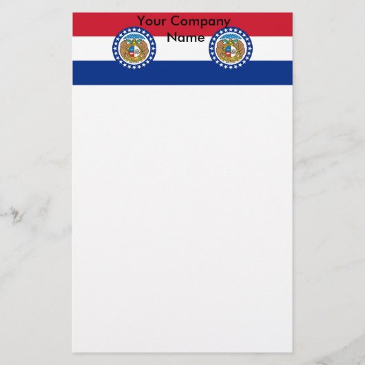Stationery mit Flagge in Missouri Briefpapier (Vorderseite)