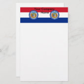 Stationery mit Flagge in Missouri Briefpapier (Vorne/Hinten)