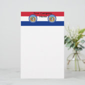 Stationery mit Flagge in Missouri Briefpapier (Stehend Vorderseite)