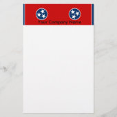 Stationery mit Flagge in Tennessee Briefpapier (Vorderseite)