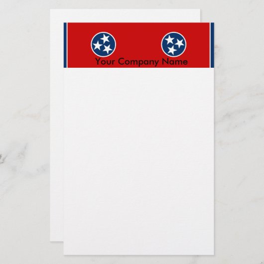 Stationery mit Flagge in Tennessee Briefpapier (Vorne/Hinten)