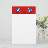 Stationery mit Flagge in Tennessee Briefpapier (Stehend Vorderseite)